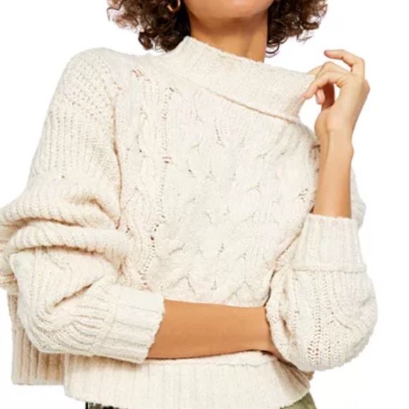 NWT Free People Cable Knit Sweater - Picture 5 of 9